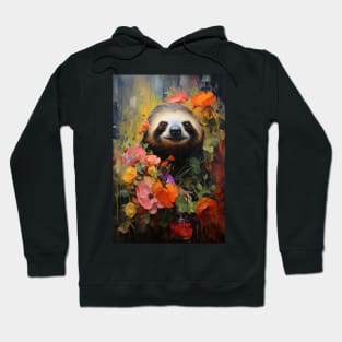 Flower Garden Sloth Hoodie